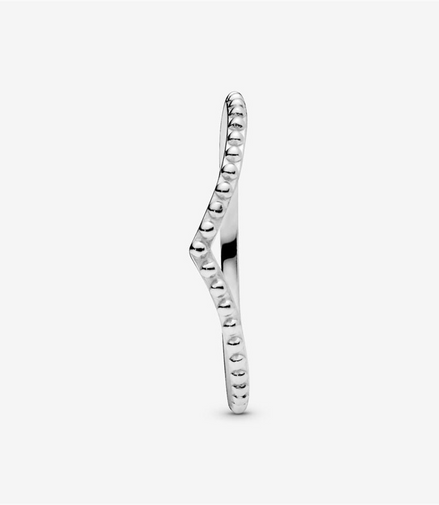 Pandora Timeless Beaded Wishbone Ring Size 7.5