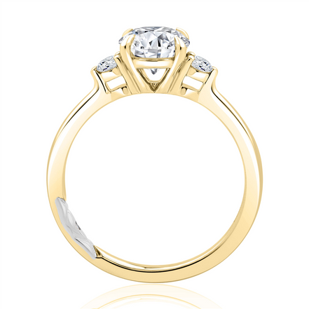 A.JAFEE 14K Yellow 0.10 CTW Diamond Semi-Mount Engagement Ring