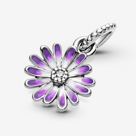 Panodra Moments Purple Daisy Dangle Charm