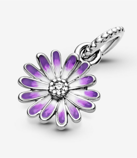 Panodra Moments Purple Daisy Dangle Charm
