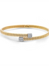 Afarin 18K Two-Tone Gold 0.15 CTW Diamond Bypass Bangle Bracelet