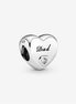 Pandora Moments Silver Dad Heart Charm