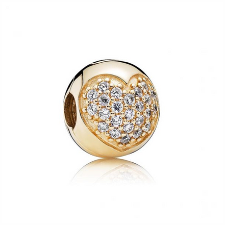 Pandora Timeless 14K Gold Love of My Life Clip Charm