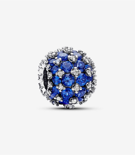 Pandora Moments Sparkling Pavé Round Blue Charm