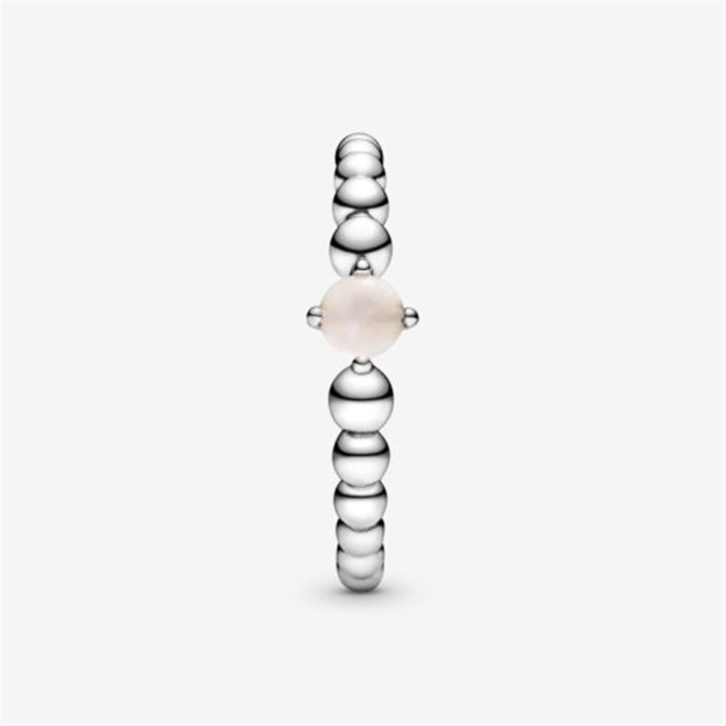 Pandora Moments June Misty Rose Beaded Ring Size 5