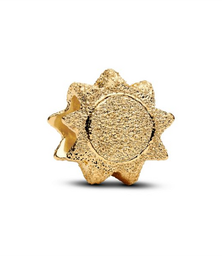 Pandora Textured Sun Gold-Plated Mini Charm