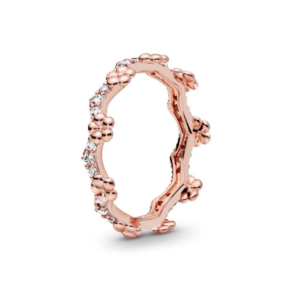 Pandora Timeless Rose Flower Crown Ring Size 6