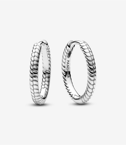 Pandora Moments Small Charm Hoop Earrings