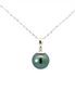 14K White Gold And Tahitian Pearl Pendant Necklace