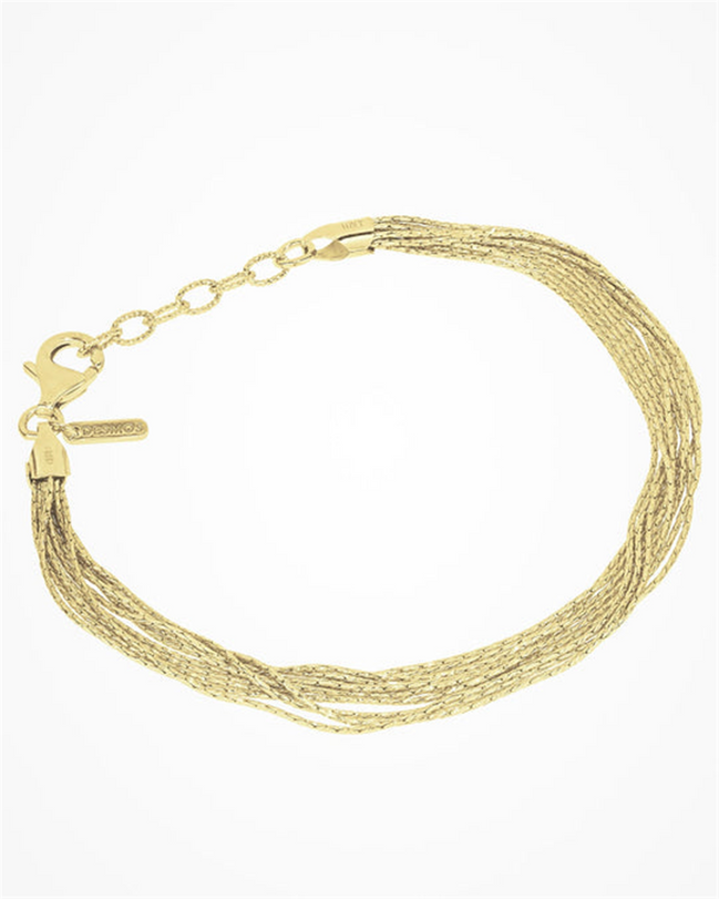 Desmos 18K Gold plated Spark Mutli-Stand Bracelet 7.25"