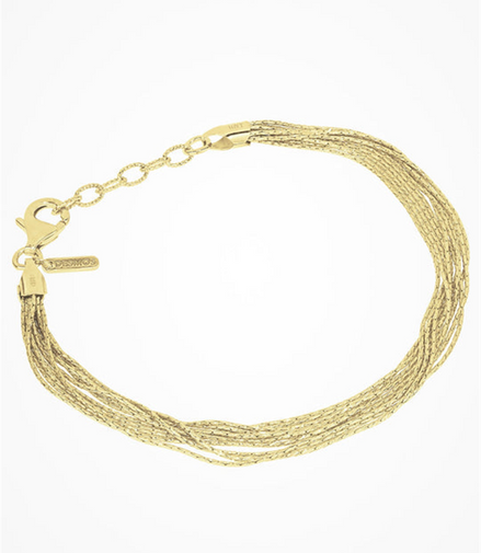 Desmos 18K Gold plated Spark Mutli-Stand Bracelet 7.25"