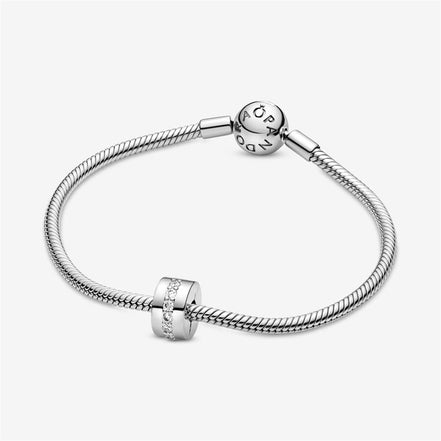 Pandora Moments Clear Sparkling Row Clip Charm