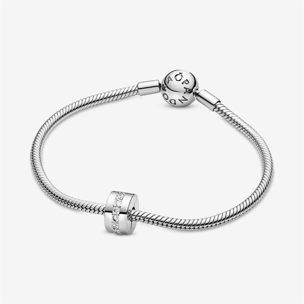 Pandora Moments Clear Sparkling Row Clip Charm