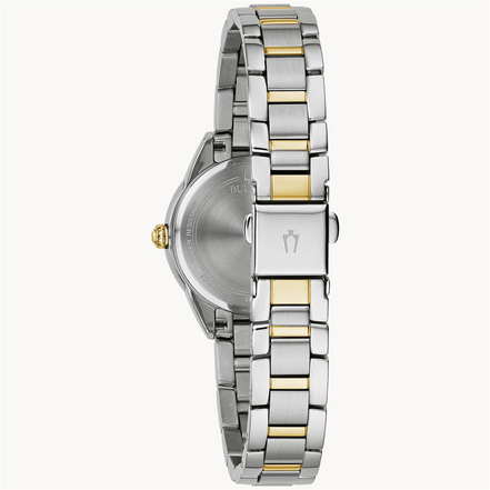 Bulova Ladies Sutton White Dial Stainless Steel Bracelet Watch
