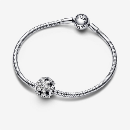 Pandora Timeless Sparkling Herbarium Cluster Round Charm
