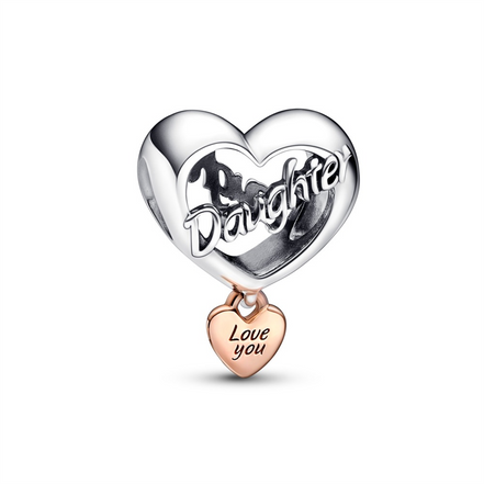 Pandora Moments "Love You Daughter" Heart Charm