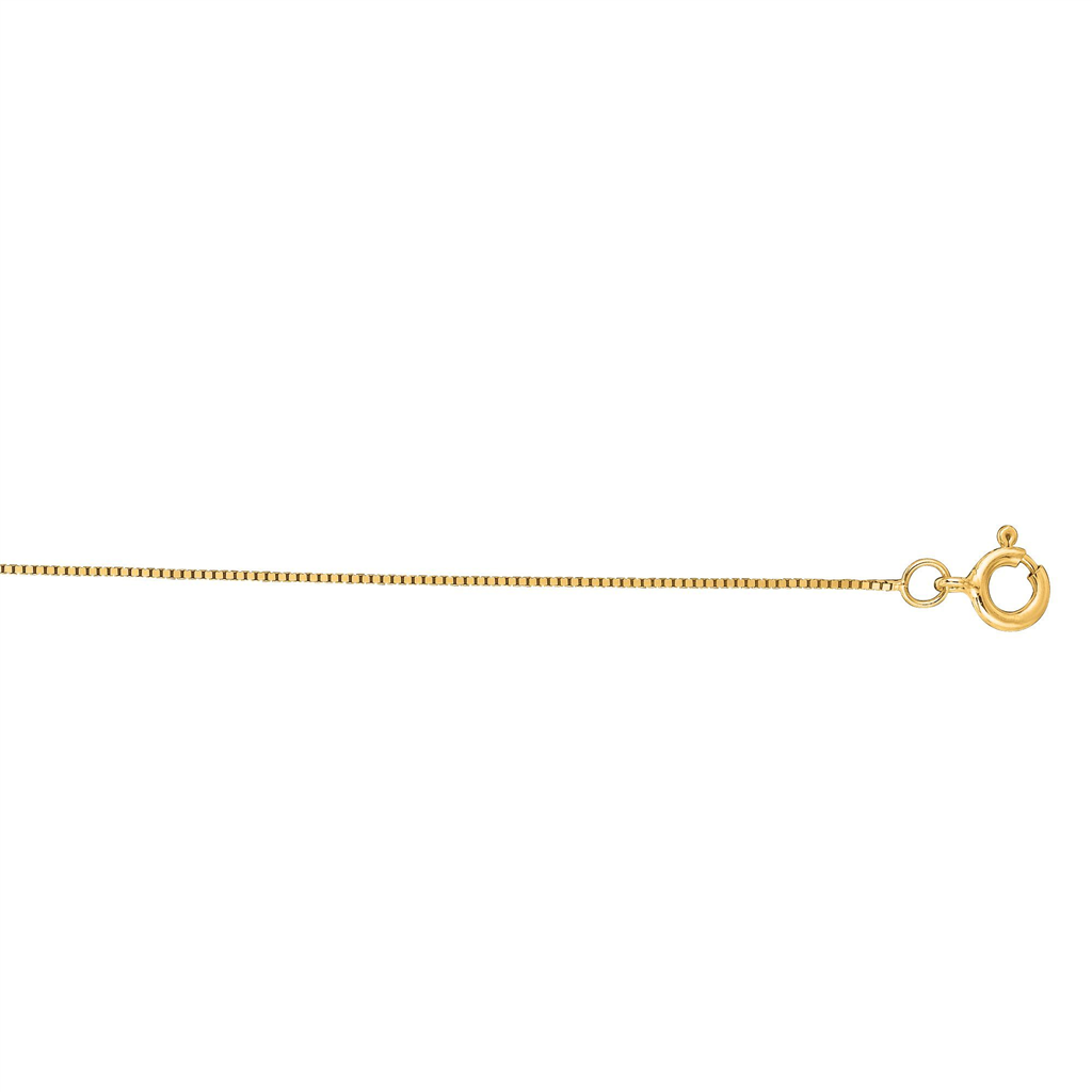 14K Yellow Gold .45mm Classic Box Chain 18"