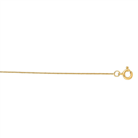 14K Yellow Gold .45mm Classic Box Chain 18"