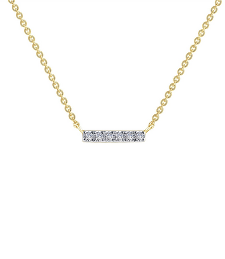 0.09 CTW Dainty Bar Necklace