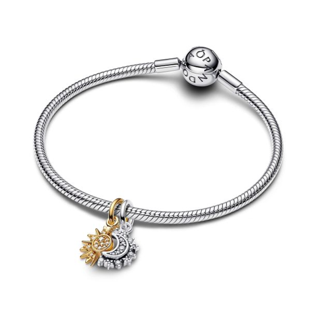 Pandora Moments Splittable Sun And Moon Dangle Charm