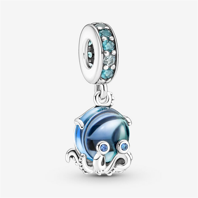 Pandora Moments Murano Glass Cute Octopus Dangle Charm