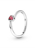 Pandora Moments Red Tilted Heart Solitaire Ring Size 7