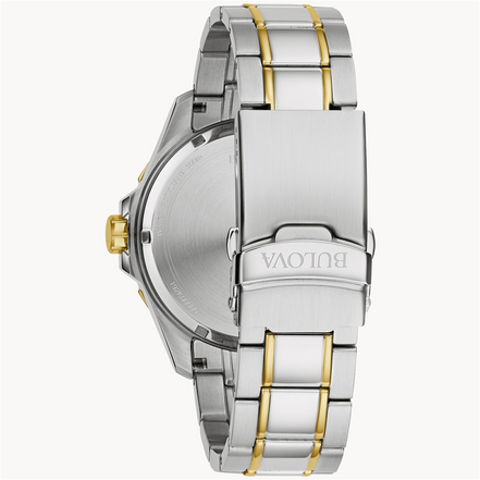 Bulova Men's Marine Star Blue Dial Stainless Steel Bracelet Watch