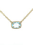 Raymond Mazza 14K Yellow Gold And Blue Topaz Necklace