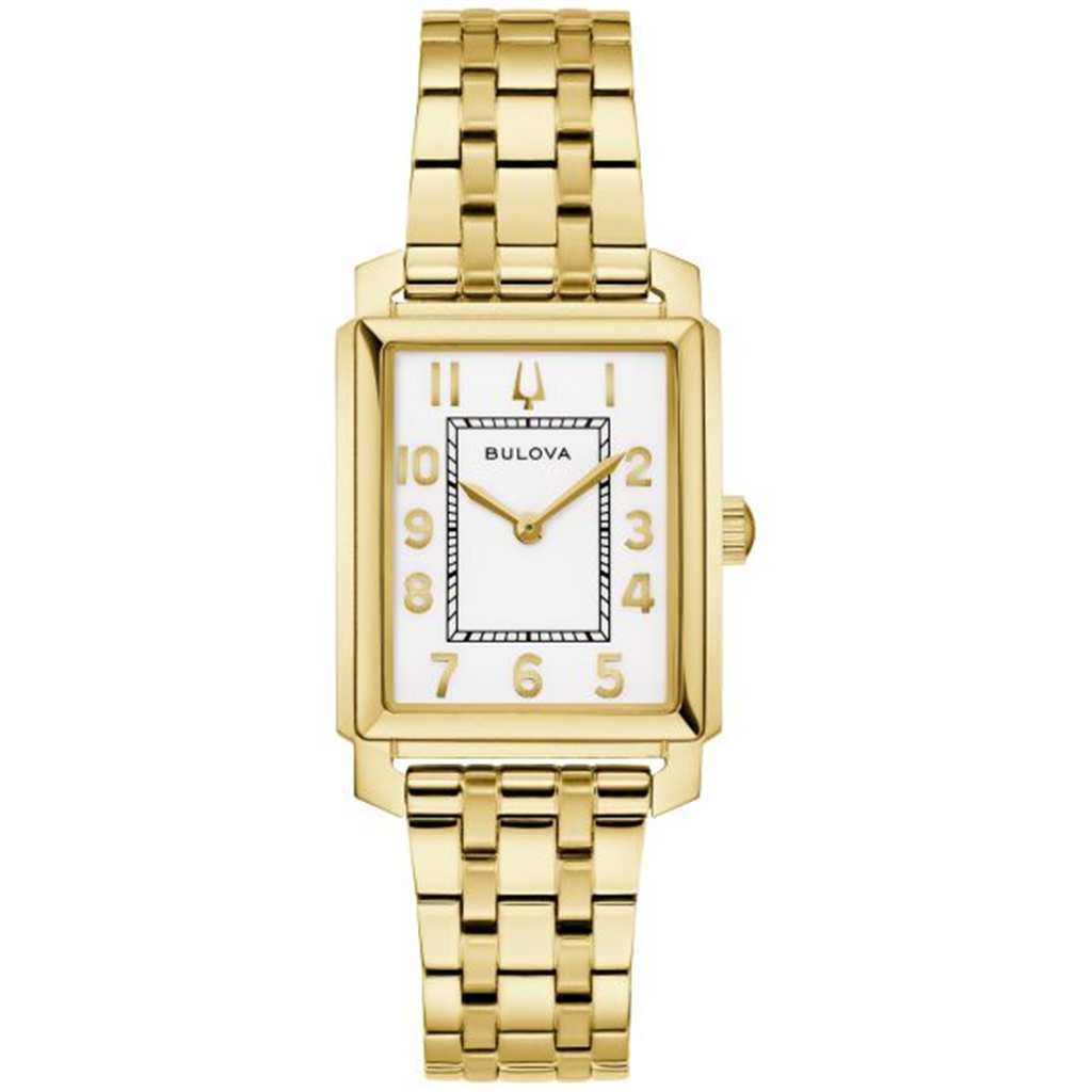 Bulova Women's Sutton White Dial Gold-Tone Bracelet Watch
