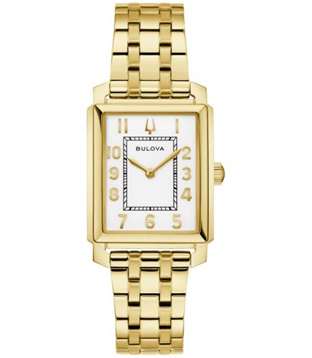 Bulova Women's Sutton White Dial Gold-Tone Bracelet Watch
