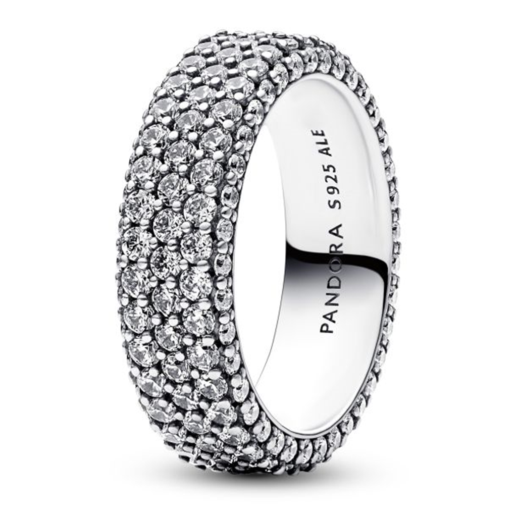 Pandora Timeless Pavé Triple-Row Ring Size 7.5