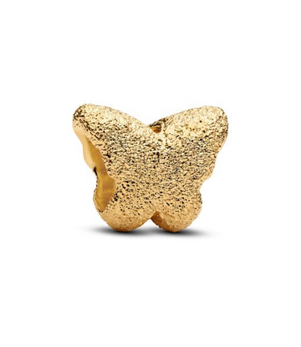 Pandora Textured Butterfly Gold-Plated Mini Charm