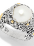 Samuel B Sterling Silver And 18K Gold Boreno White Mabe Pearl Ring