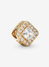 Pandora Timeless 14K Gold Square Sparkle Halo Charm