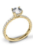 A.JAFFE 14K Yellow Gold Diamond Engagement Ring
