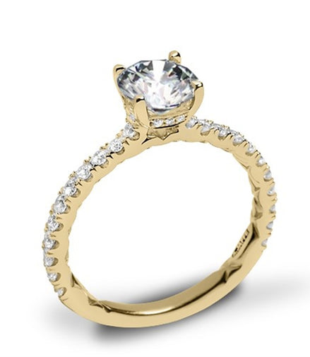 A.JAFFE 14K Yellow Gold Diamond Engagement Ring