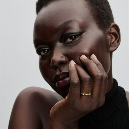 Pandora Essence Rippled Band Gold-Plated Ring Size 7