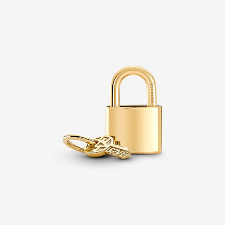 Pandora Moments Padlock & Key Dangle Charm