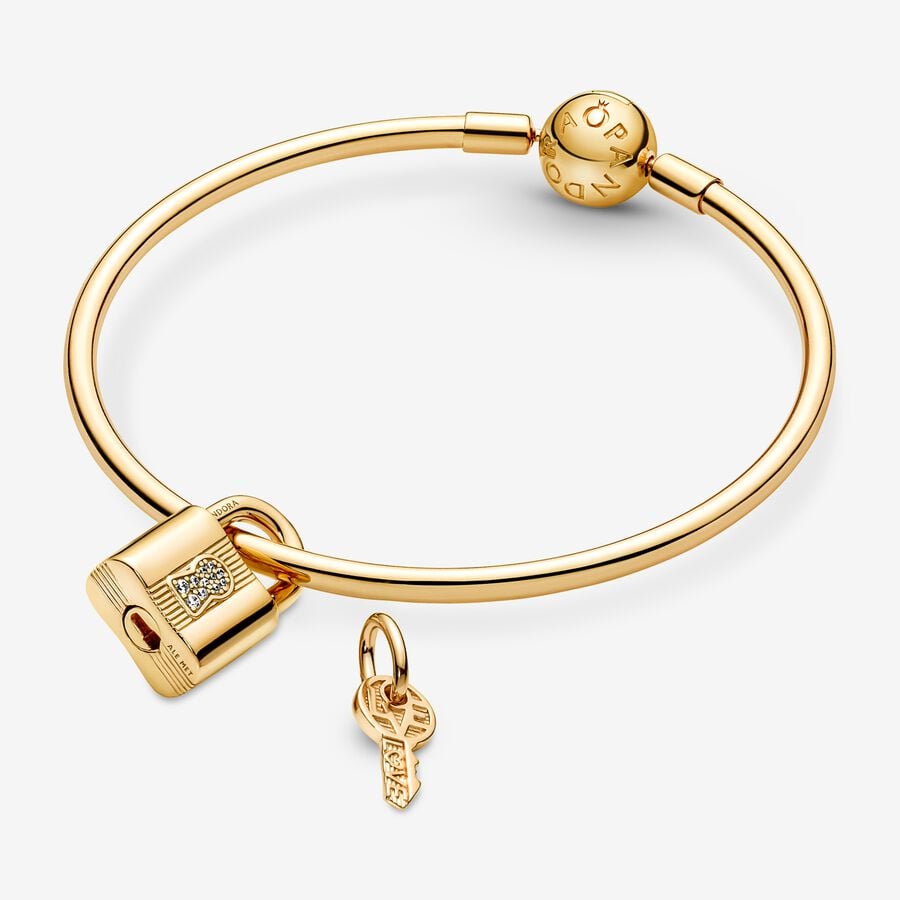 Pandora Moments Padlock & Key Dangle Charm