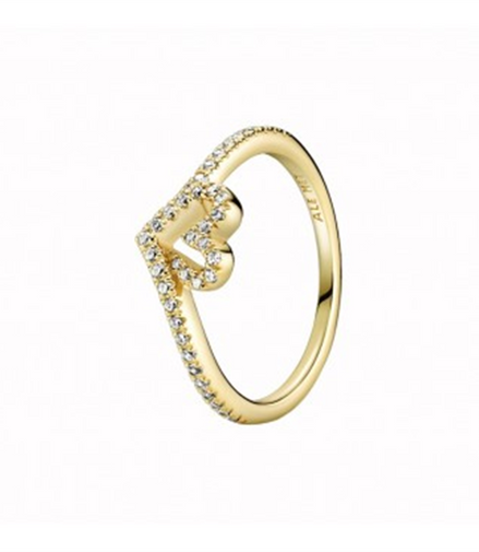 Pandora Timeless Wish Sparkling Heart Ring Size 8.5