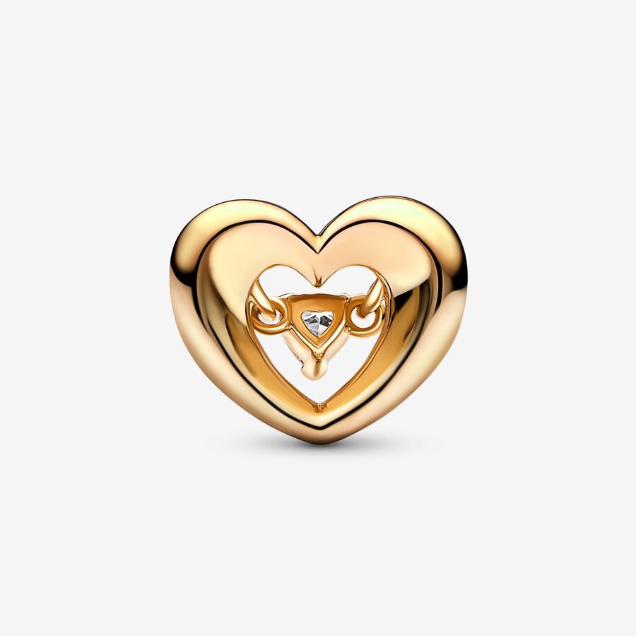 Pandora Moments Radiant Heart & Floating Stone Charm
