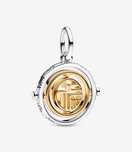 Pandora Moments Two-tone Fú Spinning Dangle Charm