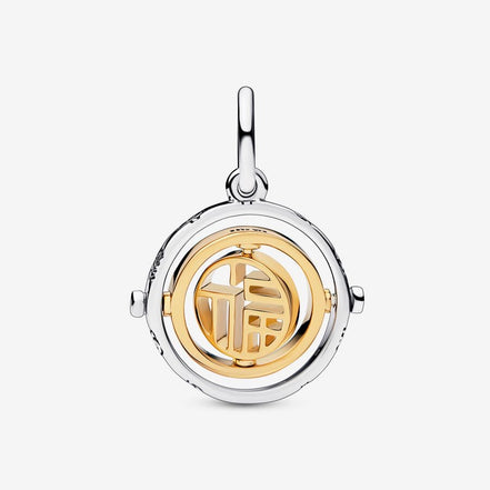 Pandora Moments Two-tone Fú Spinning Dangle Charm