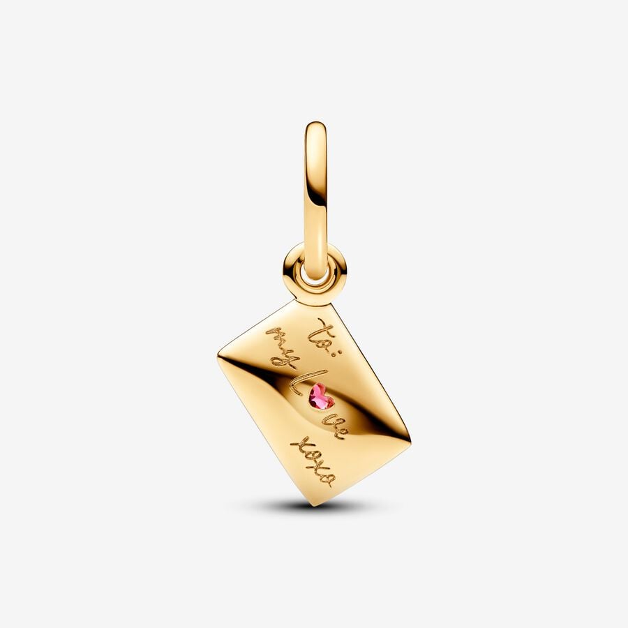 Pandora Moments 14K Gold-Plated Love Letter Envelope Dangle Charm