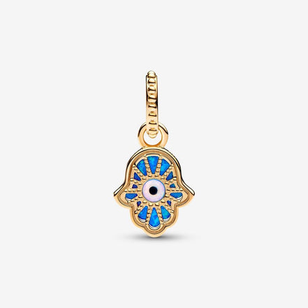 Pandora Moments Opalescent Blue Hamsa Hand Dangle Charm