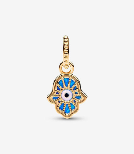 Pandora Moments Opalescent Blue Hamsa Hand Dangle Charm