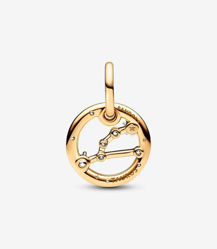 Pandora Moments 14K Gold-Plated Taurus Zodiac Dangle Charm