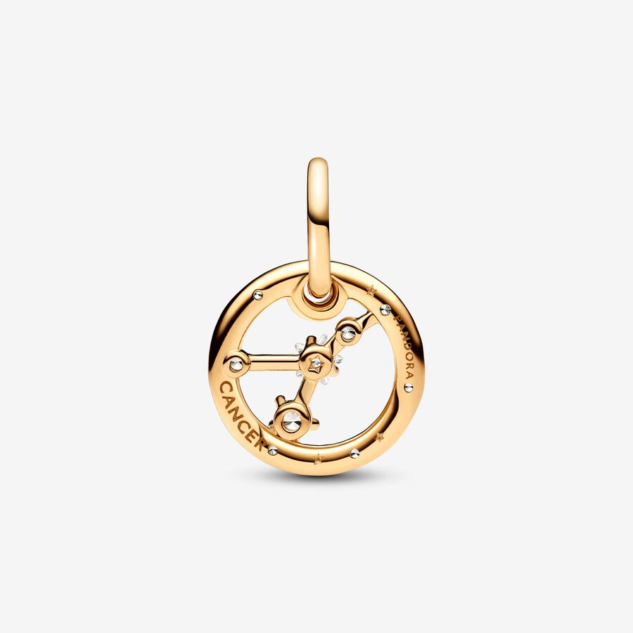 Pandora Moments 14K Gold-Plated Cancer Zodiac Dangle Charm
