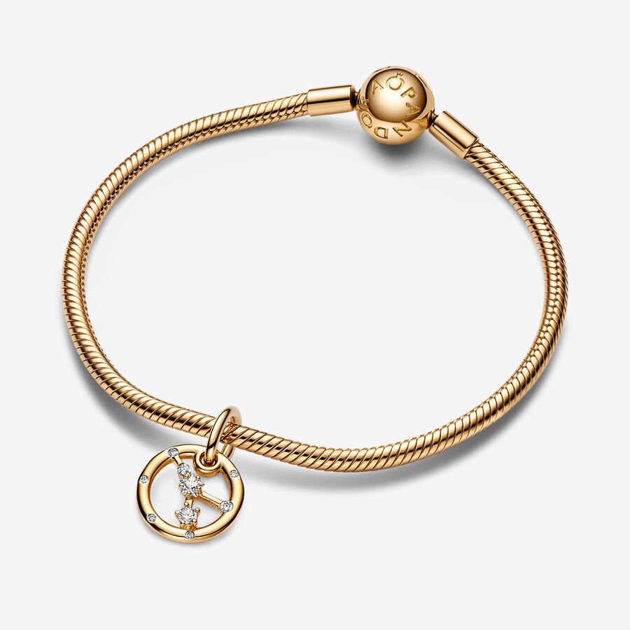 Pandora Moments 14K Gold-Plated Cancer Zodiac Dangle Charm