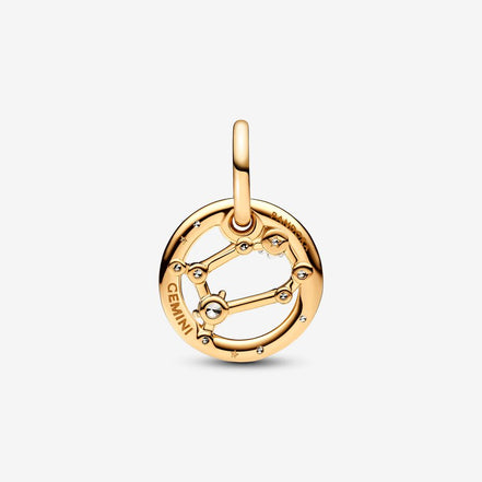 Pandora Moments 14K Gold-Plated Gemini Zodiac Dangle Charm